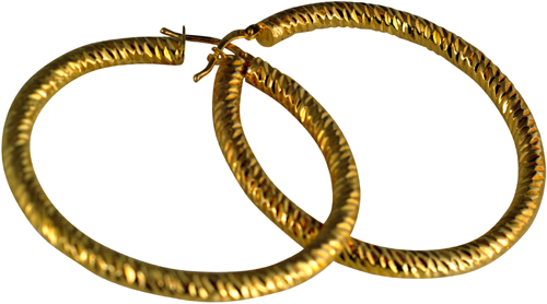 Ασημένια σκουλαρίκια κρίκοι επιχρυσωμένοι code GK0408