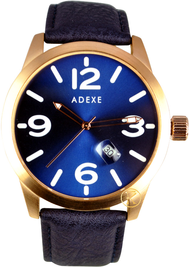 Adexe Dark Blue Leather Strap 009866A-2