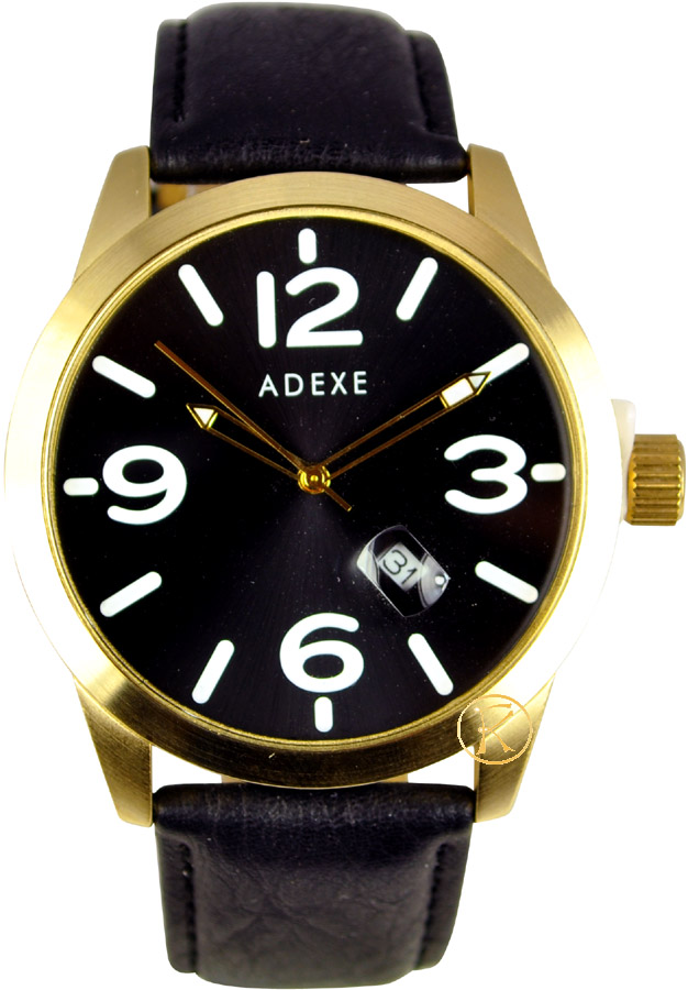 Adexe Black Leather Strap 009866A-3