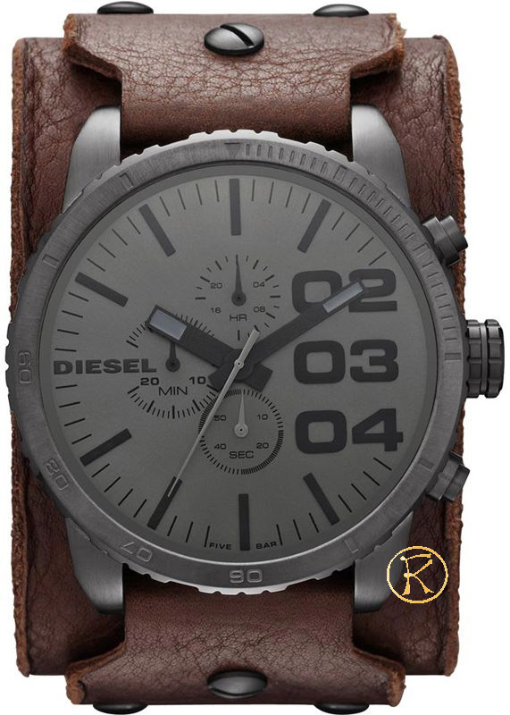 DIESEL Chronograph Brown Leather Strap DZ4273