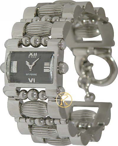 GF FERRE Stainless Steel Bracelet Black Dial GF9005L01M