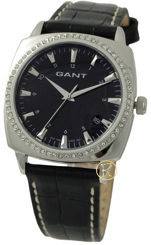 Gant Queens Ladies Crystal Black Dial and Leather Strap GW70001
