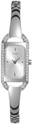 Guess Polished Silver Bracelet Jewelry Watch I80282L1