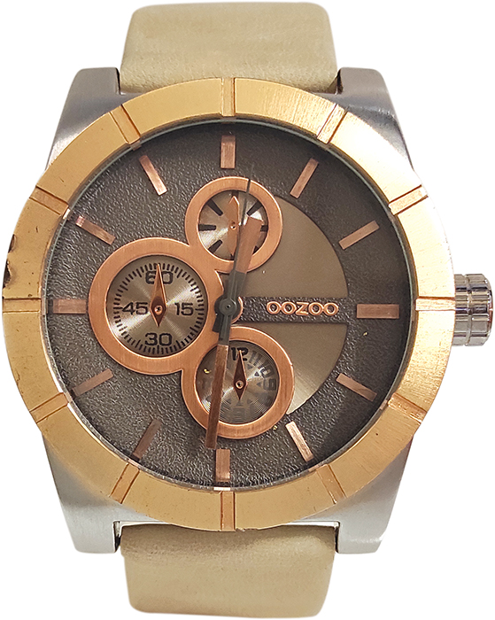 OOZOO Timepieces Light Brown Leather Strap C6431