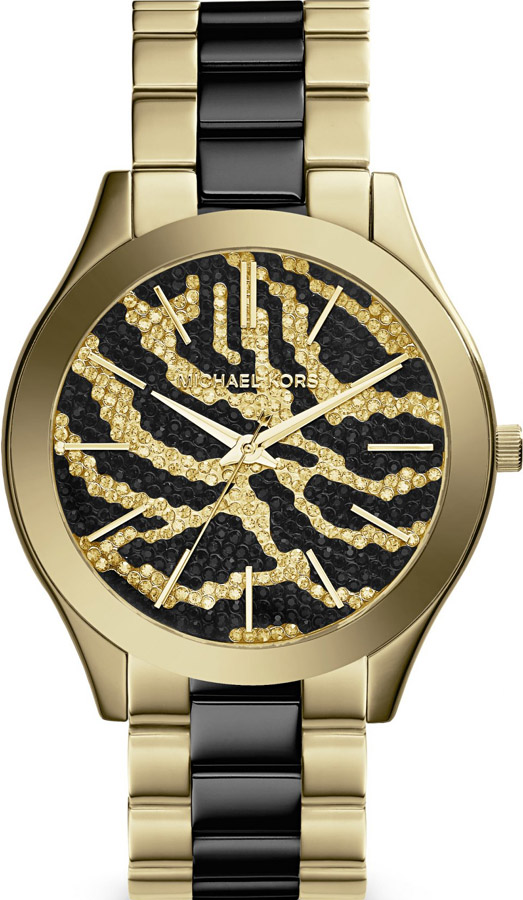 Michael Kors Ladies Slim Runway Gold Watch MK3315
