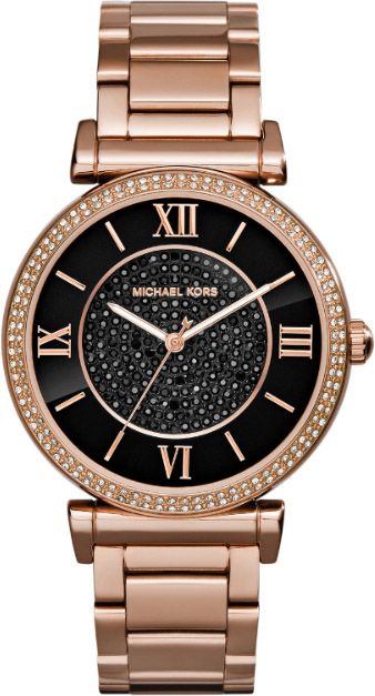 Michael Kors Crystals Rose Gold Stainless Steel Bracelet MK3356