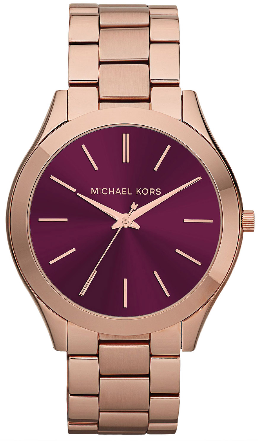 Michael Kors Women's Slim Runway Rose Gold-Tone Stainless Steel Bracelet Watch MK3436