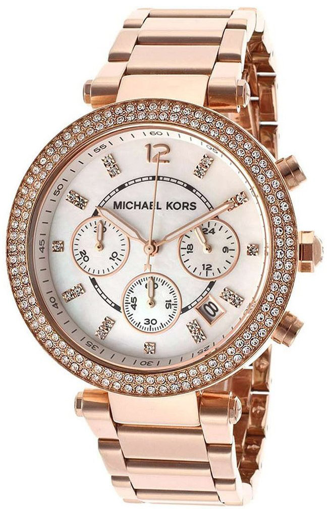 Michael Kors Parker Chronograph Rose Gold-Tone Ladies Watch MK5781