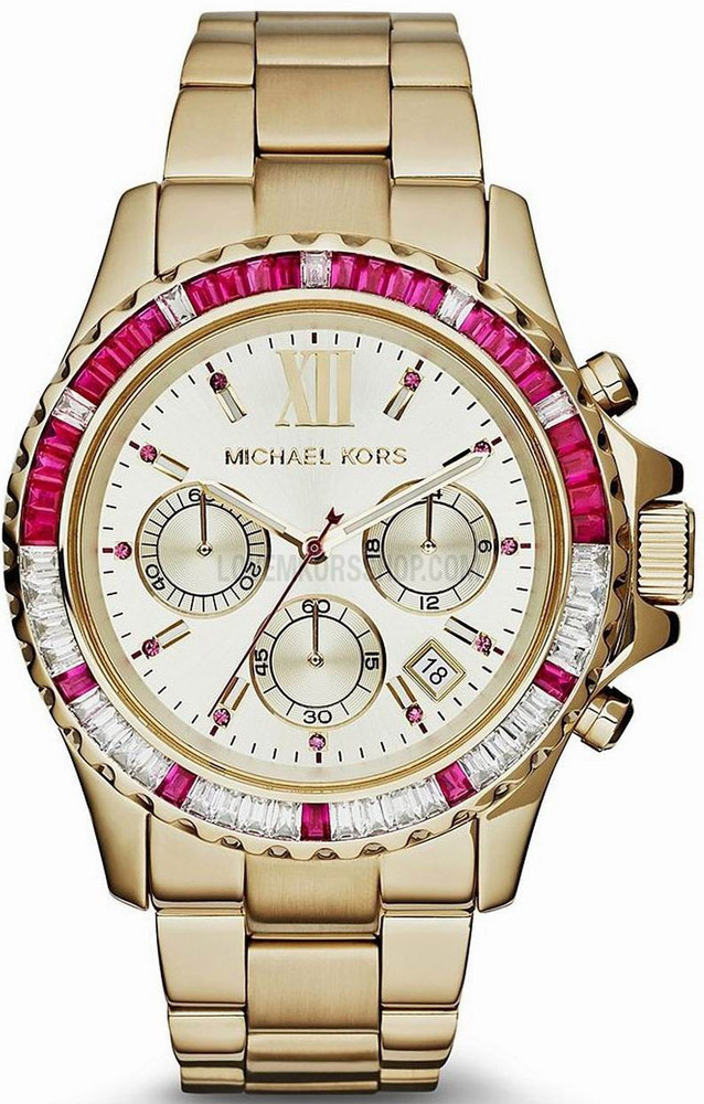 Michael Kors Chronograph Everest Gold-Tone Bracelet Watch MK5871