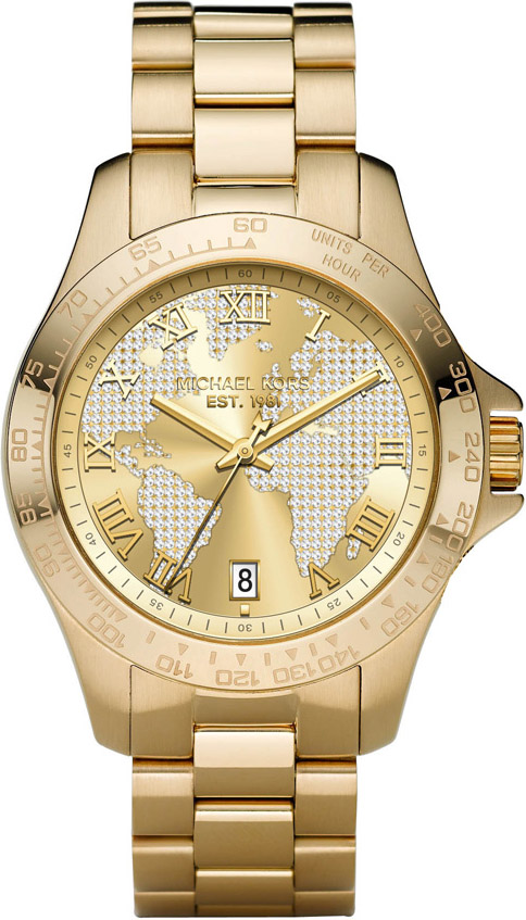 Michael Kors Women's Layton Pave Dial Watch, Gold MK5959