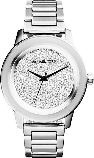 Michael Kors Ladies Kinley Silver-Tone Watch MK5996