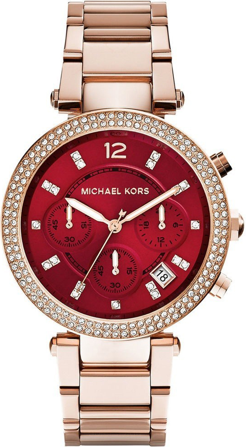 Michael Kors Women's Parker Rose Gold-Tone Stainless Steel Bracelet Watch  MK6106