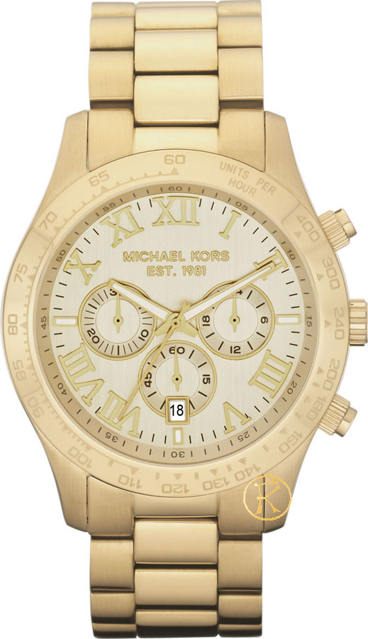 Michael Kors Watch Layton Goldtone Chronograph MK8214