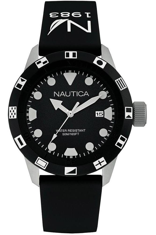 Nautica NSR 100 Mens Watch Black Dial NAI09509G