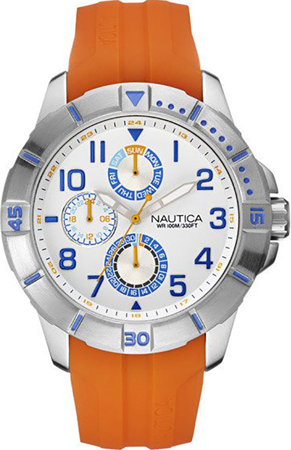Nautica Orange Rubber Strap NAI12507G
