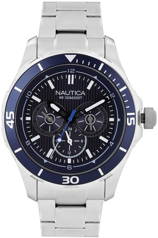NAUTICA NST 10 Men's Multifunction Stainless Steel Bracelet NAI16528G