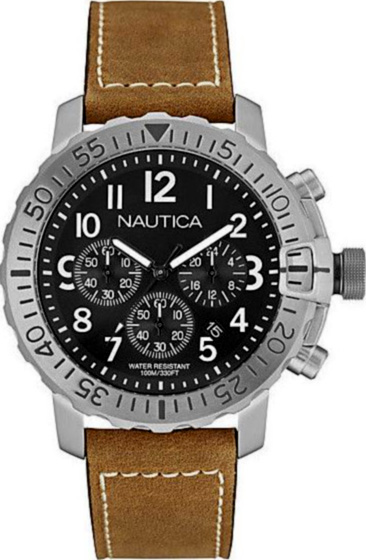 Nautica Brown Leather Strap NAI18506G