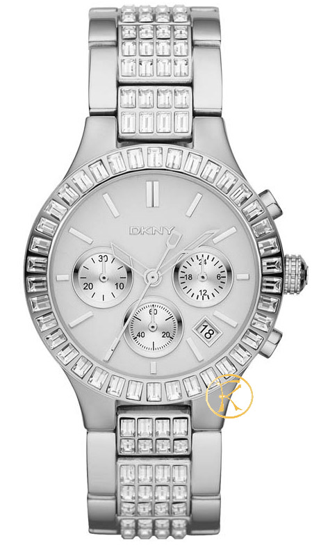 DKNY Chronograph All Crystal Stainless Steel Bracelet NY8315