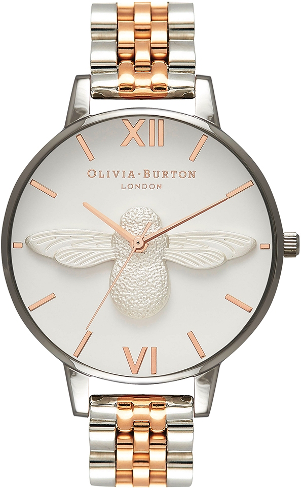Olivia Burton 3D Bee Two Tone Stainless Steel Bracelet OB16AM156