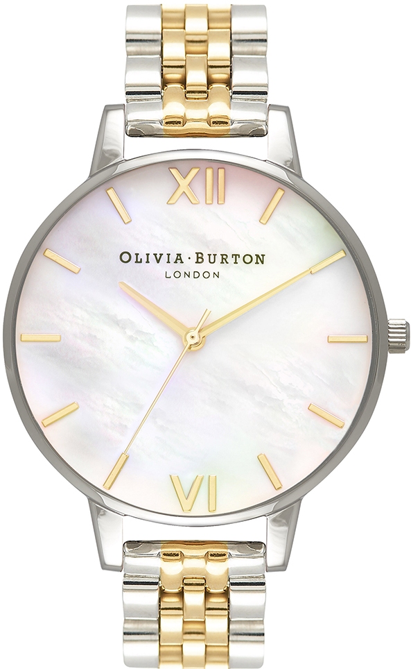 Olivia Burton Mother of Pearl Two Tone Stainless Steel Bracelet OB16MOP05