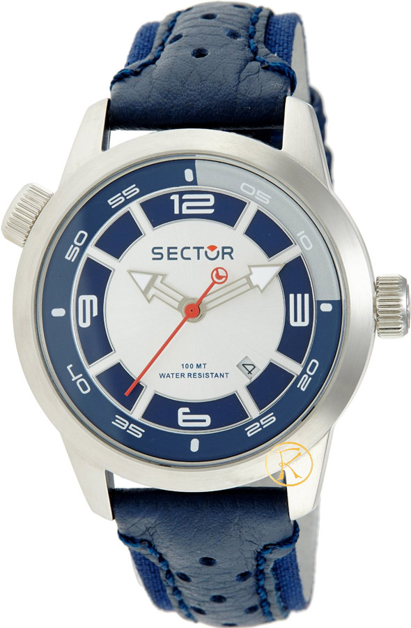 Sector Oversize Blue Leather Strap R3251102215