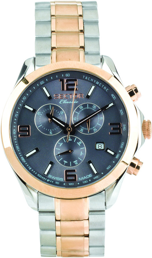 SECTOR CLASSIC Multifunction Two Tone Stainless Steel Bracelet R3273785009