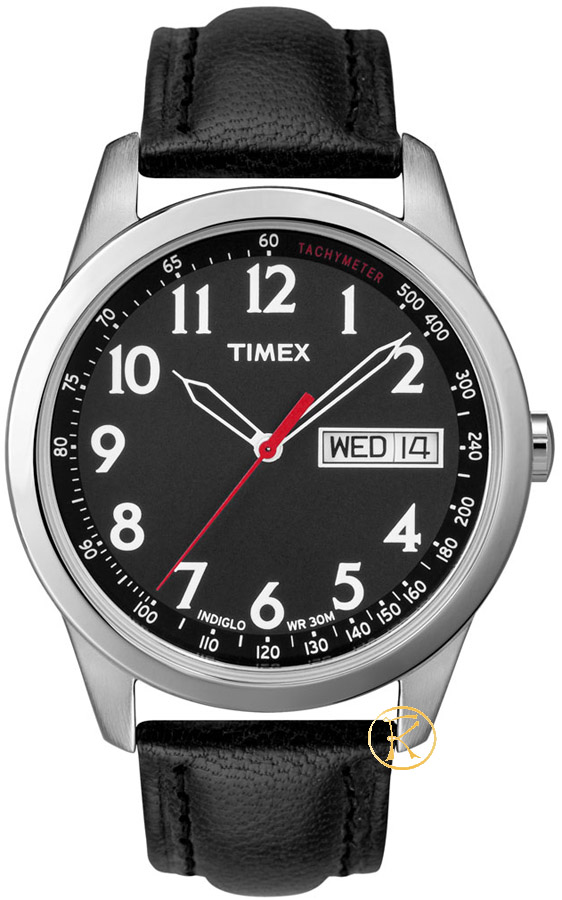 Timex Men's Analog Silver-Tone Case Black T2N230