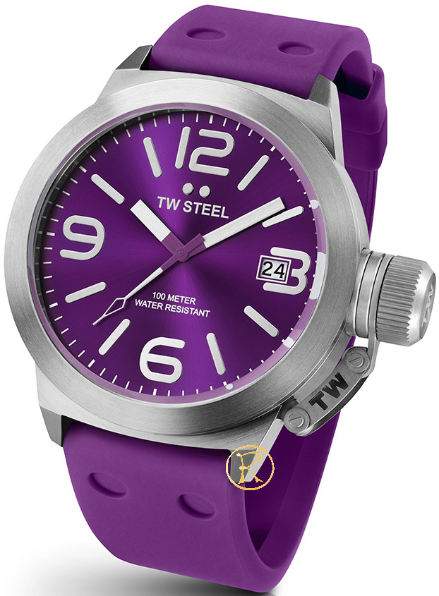TW Steel Unisex Canteen Fashion Purple Watch 45mm TW515