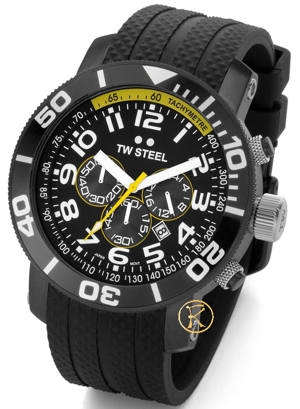 TW Steel Men's Grandeur Diver Black Dial Watch TW75