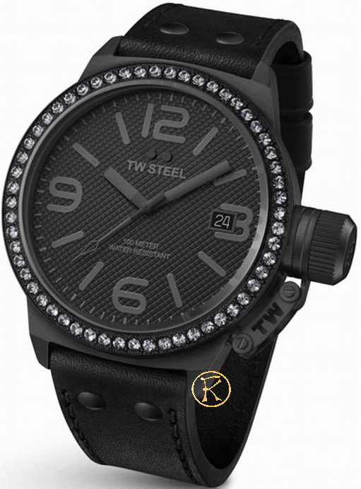 TW STEEL Women's watch black leather strap TW912