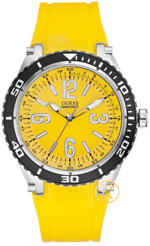Guess Yellow Dial-Yellow Rubber Strap W0044G7
