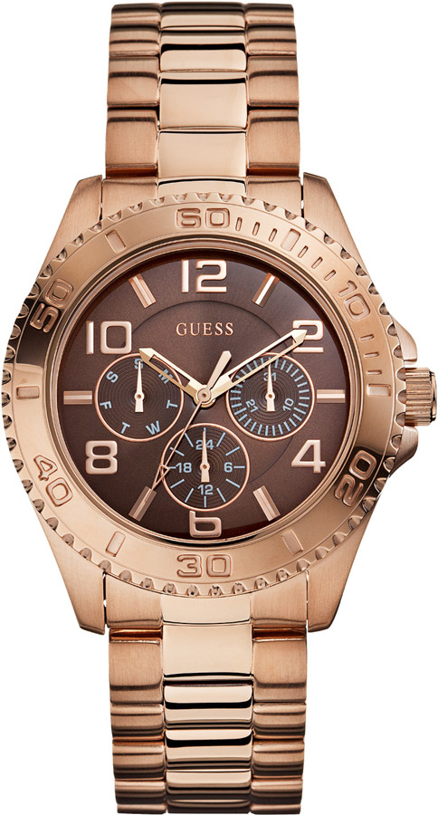 Guess Multifunction Rose Gold Stainless Steel Bracelet W0231L8