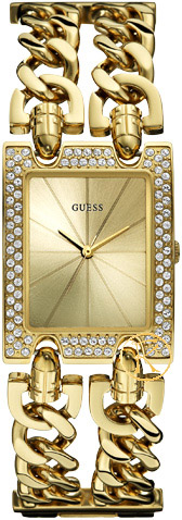 Guess Crystal Gold Plated Stainless Steel Bracelet W0312L2