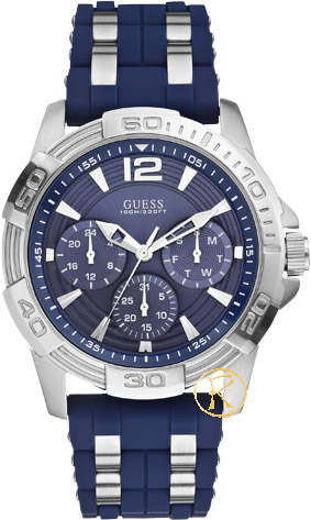 GUESS Blue Rubber Strap W0366G2