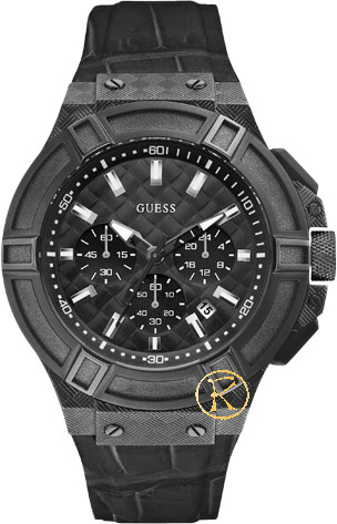 Guess Gray Leather Strap W0408G1