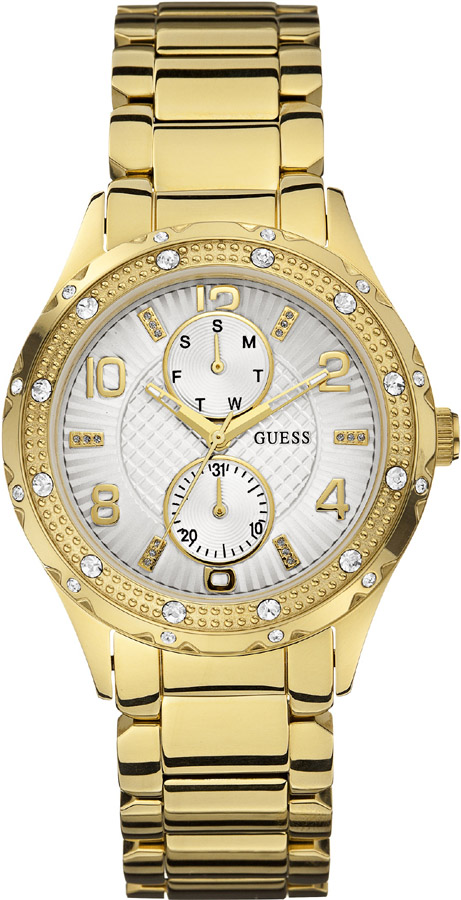 Guess Multifunction Crystal Gold Stainless Steel Bracelet W0442L2