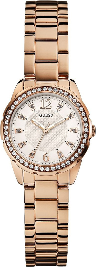 Guess Crystals Rose Gold Stainless Steel Bracelet W0445L3