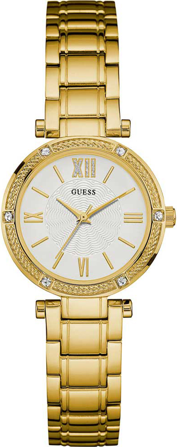 GUESS Crystals Gold Stainless Steel Bracelet W0767L2