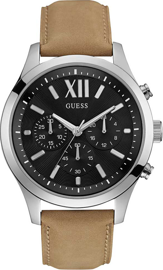 GUESS Brown Leather Chronograph W0789G1