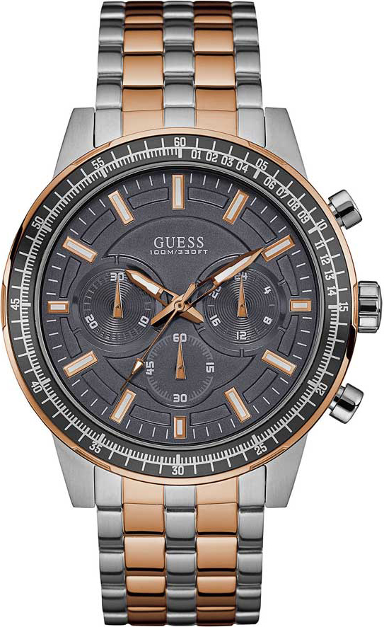 GUESS Two Tone Stainless Steel Chronograph Bracelet W0801G2