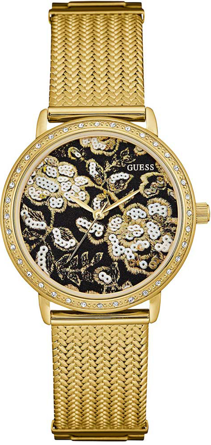 GUESS Crystals Gold Stainless Steel Bracelet W0822L2