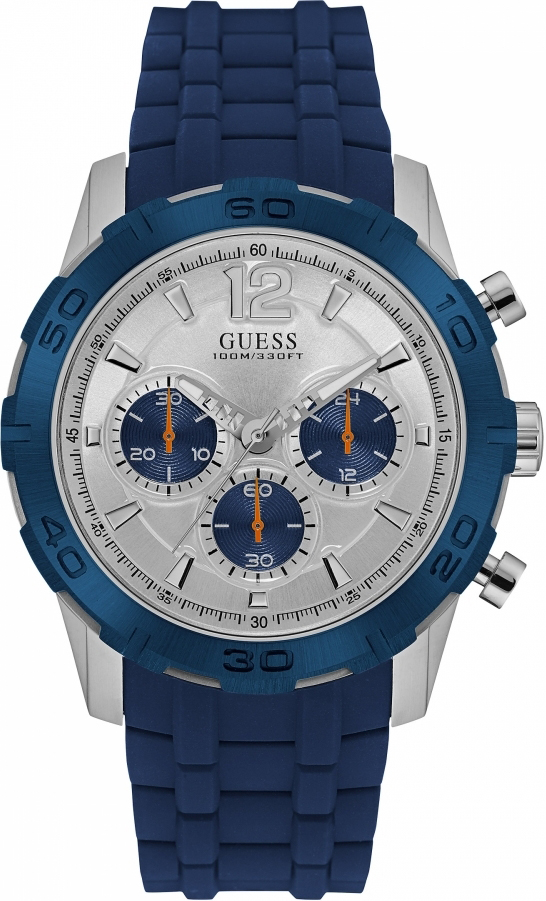 Guess Blue Rubber Strap W0864G6