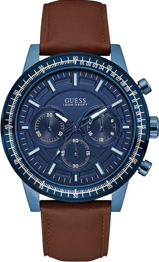 GUESS Brown Leather Chronograph W0867G2