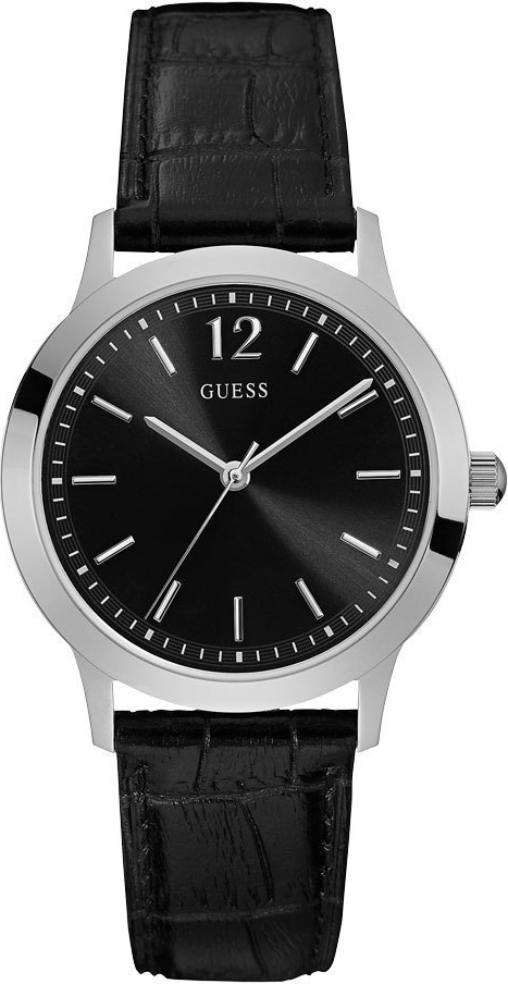 Guess Black Leather Strap W0922G1