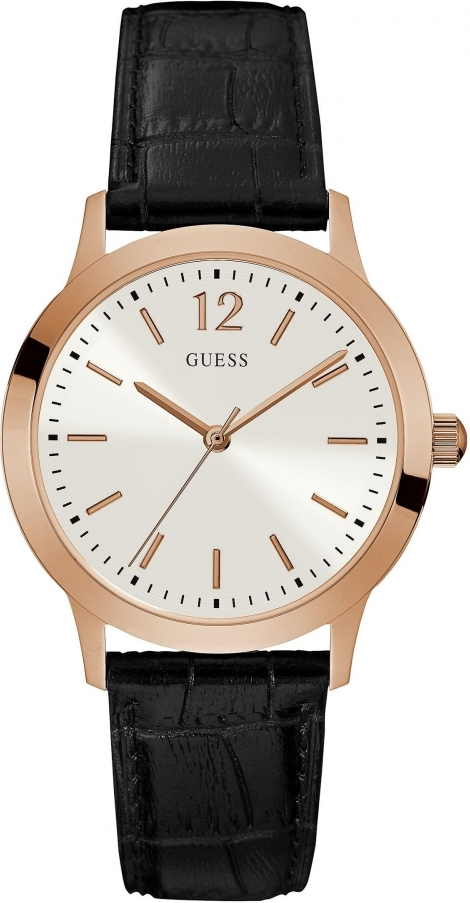 Guess Black Leather Strap W0922G6