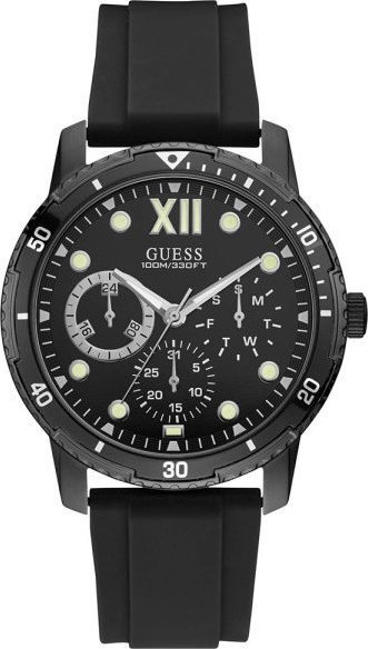 GUESS Multifunction Black Rubber Strap W1174G2