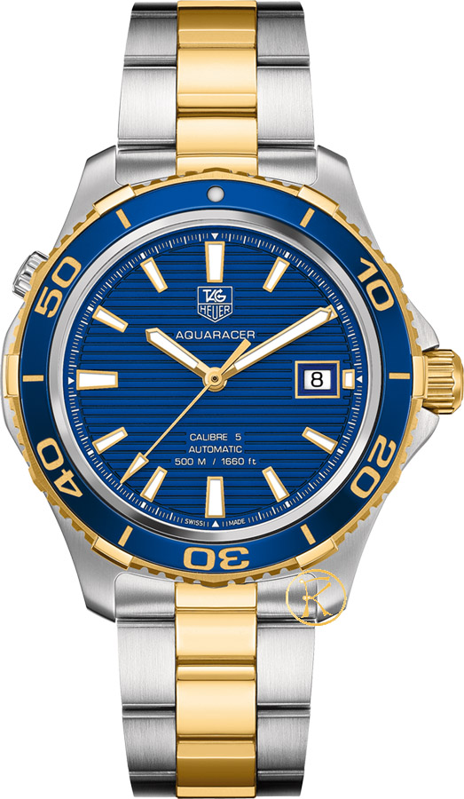 TAGHeuer AQUARACER 500Μ Two Tone Stainless Steel Bracelet WAK2120.BB0835