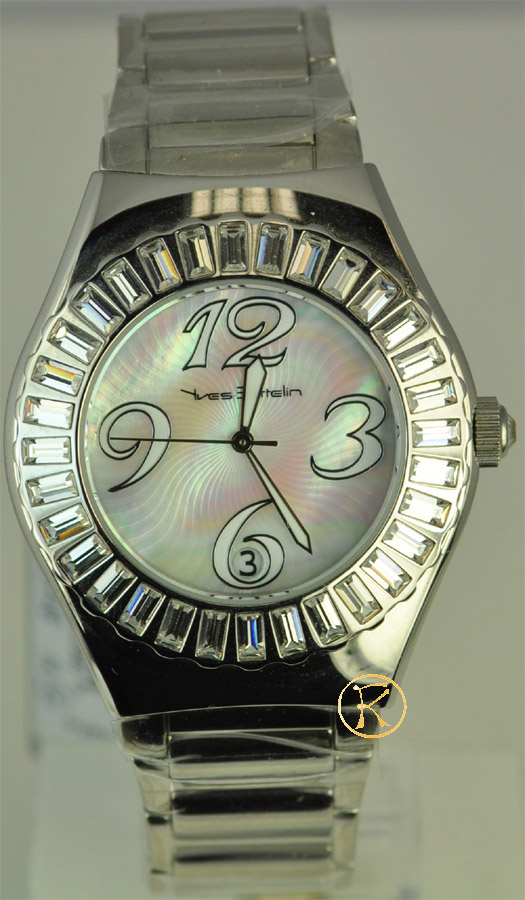 YVES BERTELIN Ladies Crystals Stainless Steel Bracelet WM32522-1