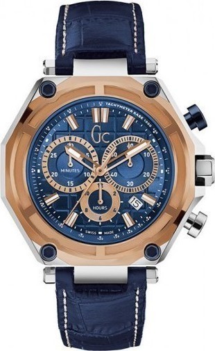 GUESS Collection Blue Leather Chronograph X10002G7S