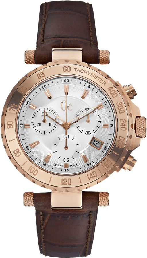 Guess Collection Chronograph Brown Leather Strap X58004G1S